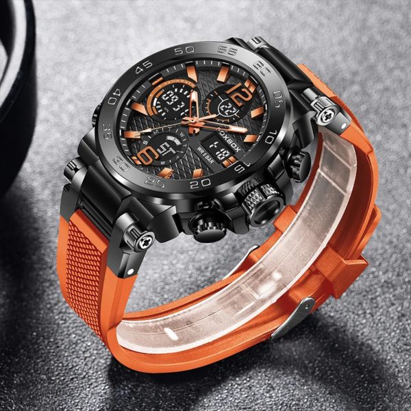 LIGE-Montre de Luxe à Quartz pour Homme, Affichage Numérique LED, Shoous, Mode Militaire, dehors, Date, Chronographe, Nouveau – Image 2