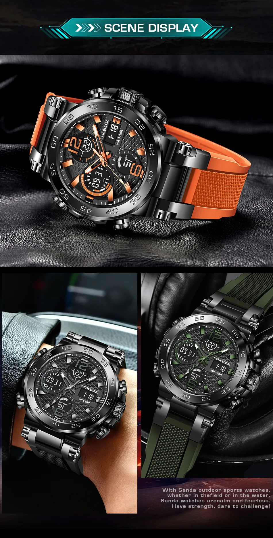 LIGE-Montre de Luxe à Quartz pour Homme, Affichage Numérique LED, Shoous, Mode Militaire, dehors, Date, Chronographe, Nouveau