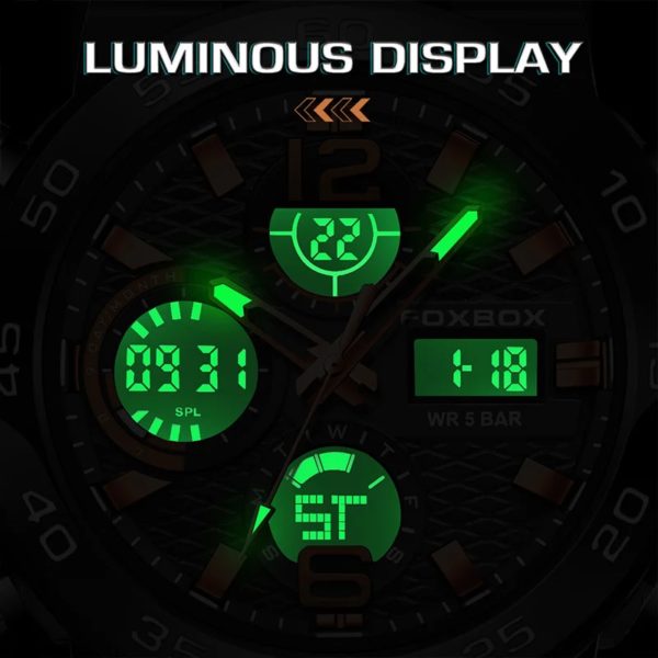 LIGE-Montre de Luxe à Quartz pour Homme, Affichage Numérique LED, Shoous, Mode Militaire, dehors, Date, Chronographe, Nouveau – Image 3