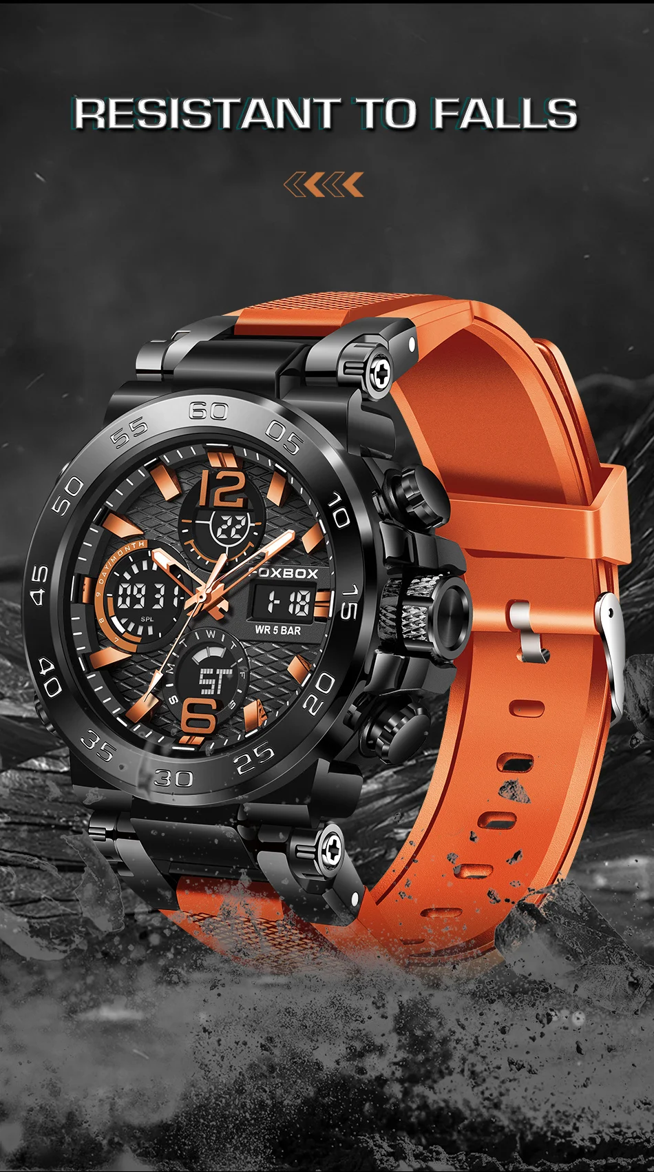 LIGE-Montre de Luxe à Quartz pour Homme, Affichage Numérique LED, Shoous, Mode Militaire, dehors, Date, Chronographe, Nouveau