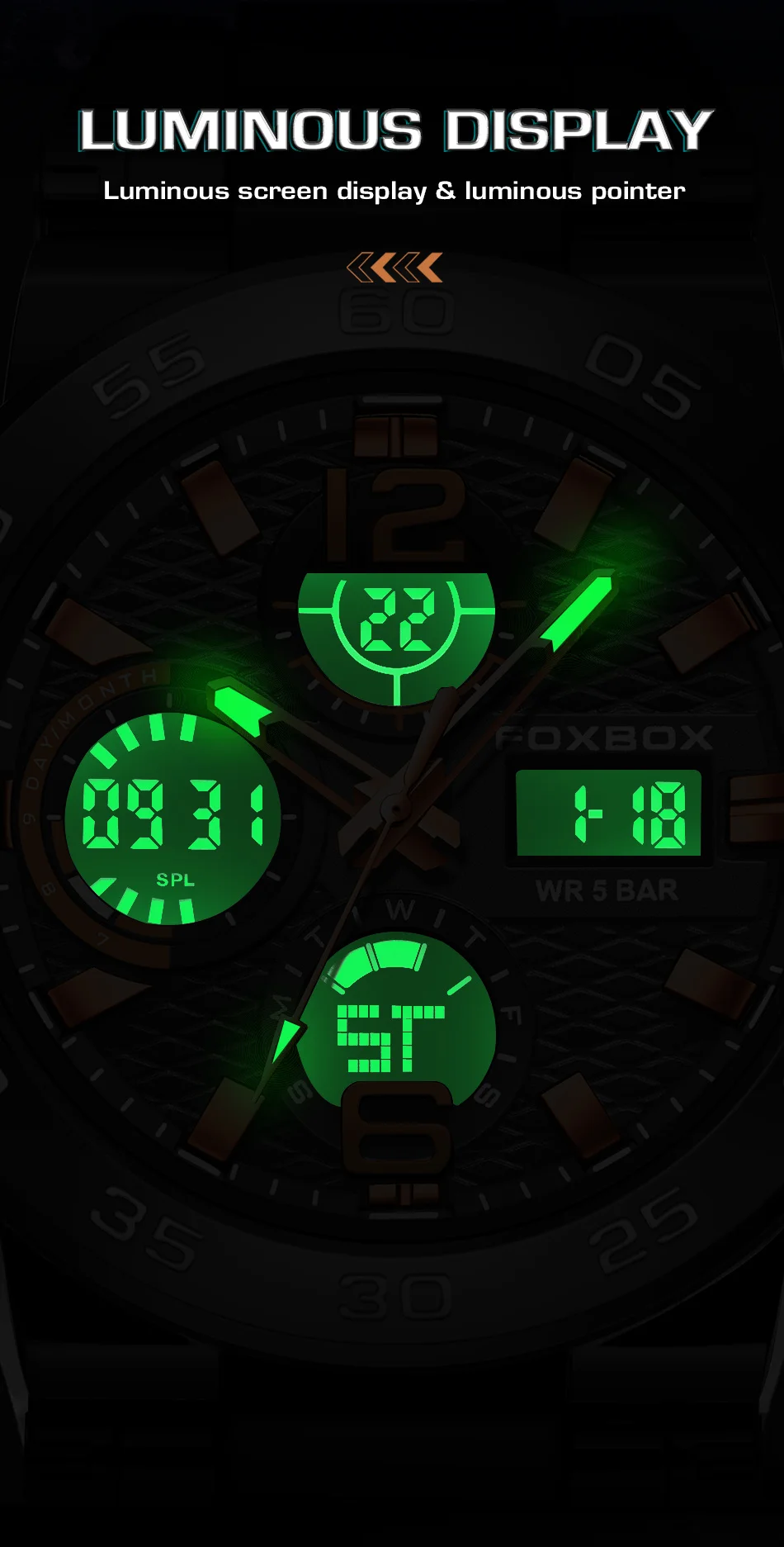 LIGE-Montre de Luxe à Quartz pour Homme, Affichage Numérique LED, Shoous, Mode Militaire, dehors, Date, Chronographe, Nouveau
