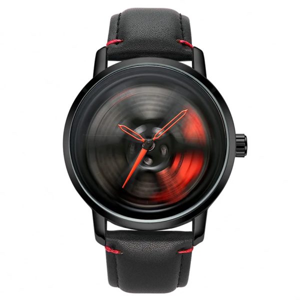 UTHAI L98-Montre-bracelet à quartz en cuir pour homme, étanche, sport, personnalité, hub de voiture, rotation à 360 °, marque de mode – Image 4