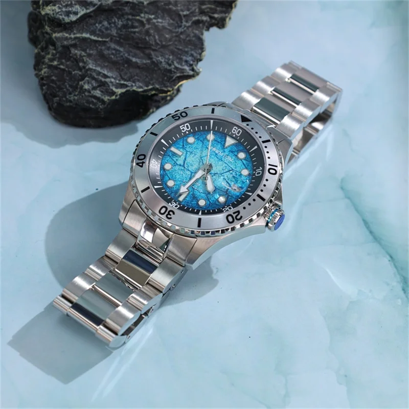 MOEMTON-Montre Mécanique existent Shoous pour Homme, Montre de dehors Étanche, Montres de Plongée Luxueuses en Saphir, 10 Bars