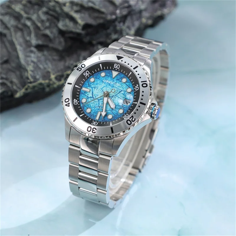 MOEMTON-Montre Mécanique existent Shoous pour Homme, Montre de dehors Étanche, Montres de Plongée Luxueuses en Saphir, 10 Bars