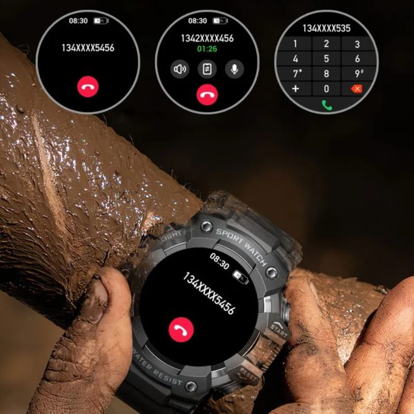 Montre Connectée de dehors Robuste, Bluetooth, Étanche, Colorée, Militaire, avec Lampe de Poche, Boussole SOS pour Téléphone, 2024 – Image 5