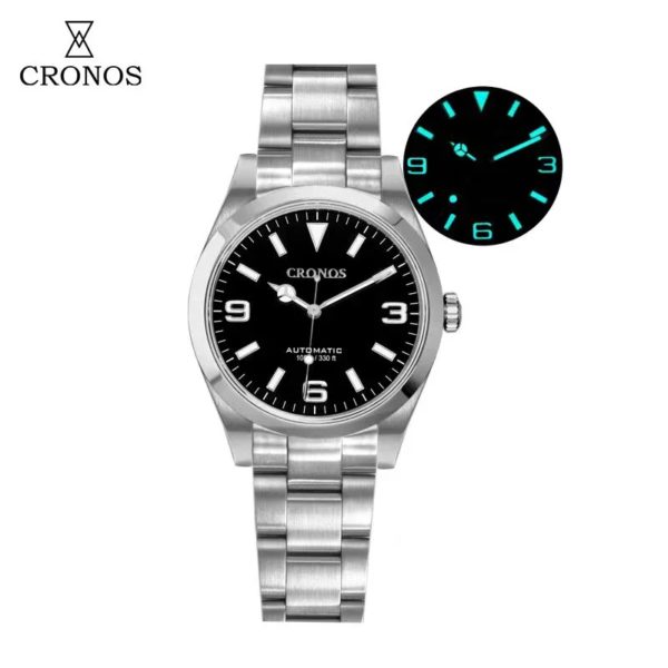 Cronos-Montre de plongée entièrement automatique pour homme, montres pour homme, L6031, PT5000, SW200, 100m, 39mm, SION L, BGW9